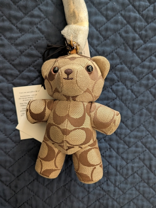 Coach Accessories - Coach Signature Brown Bear Plush Keychain